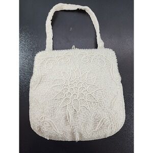 Vintage "RICHERE" Beaded Purse Evening Bag 1960's Hand Made in Japan Wedding